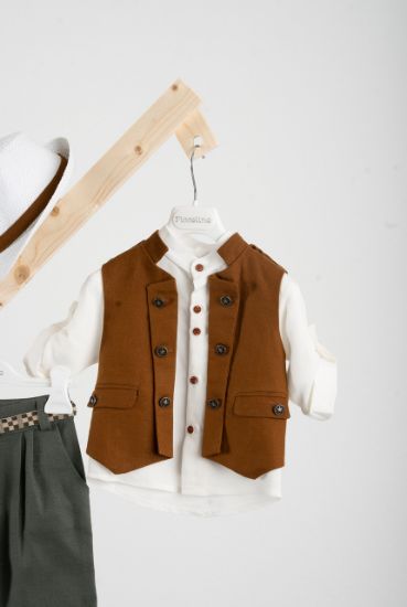 Εικόνα της Βαπτιστικό κοστούμι  Piccolino Che σε χρώμα Ginger