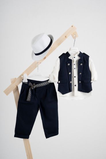 Εικόνα της Βαπτιστικό κοστούμι  Piccolino Che σε χρώμα Total Blue