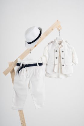 Εικόνα της Βαπτιστικό κοστούμι  Piccolino Che σε χρώμα Total Off White