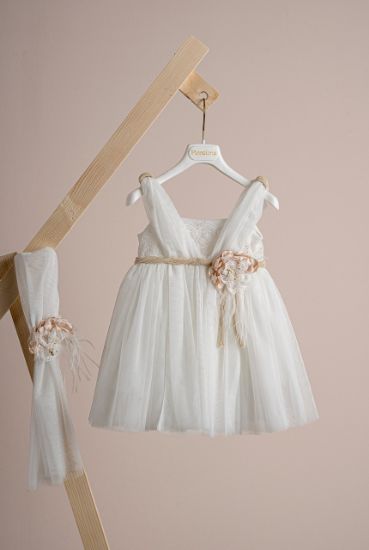 Εικόνα της Βαπτιστικό φόρεμα Piccolino Lydia Ivory
