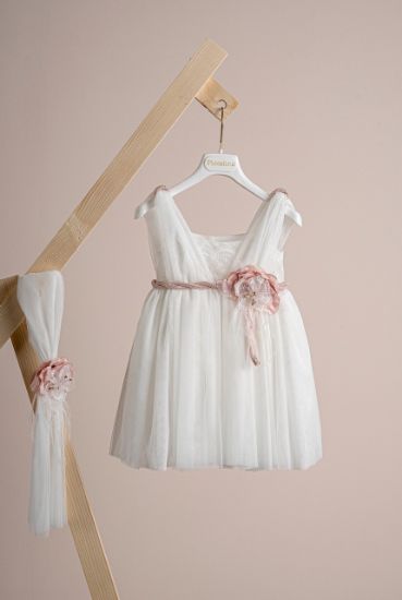 Εικόνα της Βαπτιστικό φόρεμα Piccolino Lydia Pink