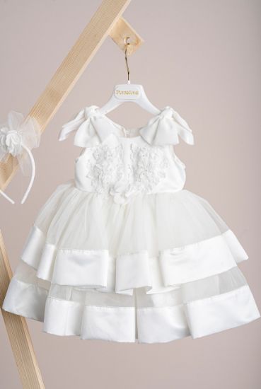 Εικόνα της Βαπτιστικό φόρεμα Piccolino Elisabeth Ivory