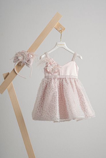 Εικόνα της Βαπτιστικό φόρεμα Piccolino Emily Pink