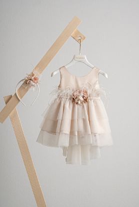 Εικόνα της Βαπτιστικό φόρεμα Piccolino Tiffany Champagne