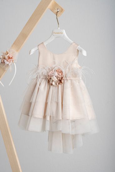 Εικόνα της Βαπτιστικό φόρεμα Piccolino Tiffany Champagne
