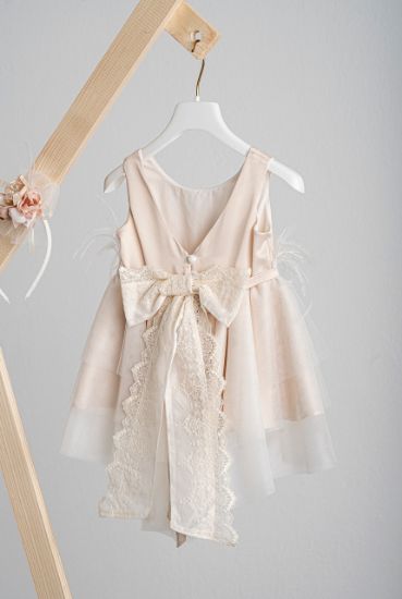 Εικόνα της Βαπτιστικό φόρεμα Piccolino Tiffany Champagne