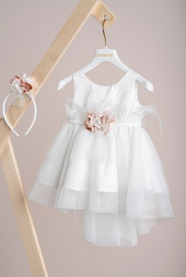 Εικόνα της Βαπτιστικό φόρεμα Piccolino Tiffany Ivory