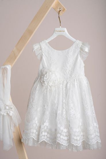 Εικόνα της Βαπτιστικό φόρεμα Piccolino Aphrodite Ivory