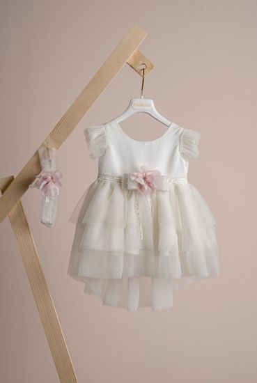 Εικόνα της Βαπτιστικό φόρεμα Piccolino Gianna  ivory