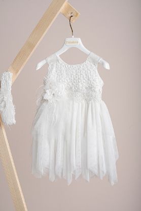 Εικόνα της Βαπτιστικό φόρεμα Piccolino Elsa Ivory