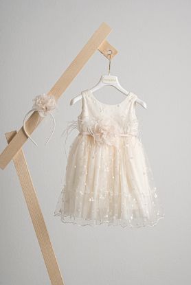 Εικόνα της Βαπτιστικό φόρεμα Piccolino Veronica Nude