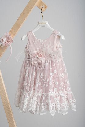 Εικόνα της Βαπτιστικό φόρεμα Piccolino Veronica Pink