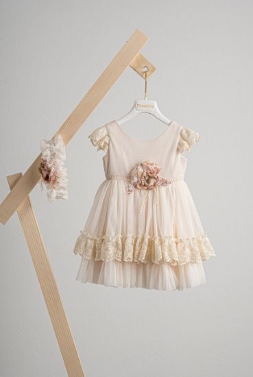 Εικόνα της Βαπτιστικό φόρεμα Piccolino Gabliella Champagne