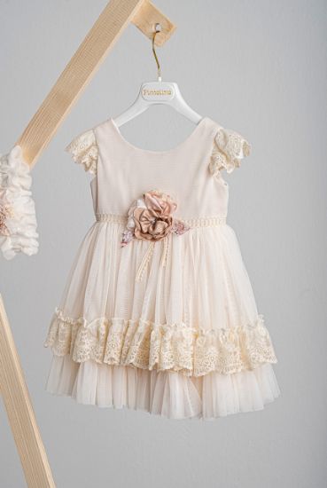 Εικόνα της Βαπτιστικό φόρεμα Piccolino Gabliella Champagne