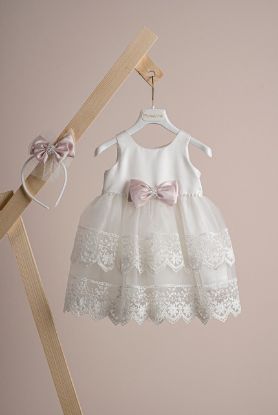 Εικόνα της Βαπτιστικό φόρεμα Piccolino Eva Ivory