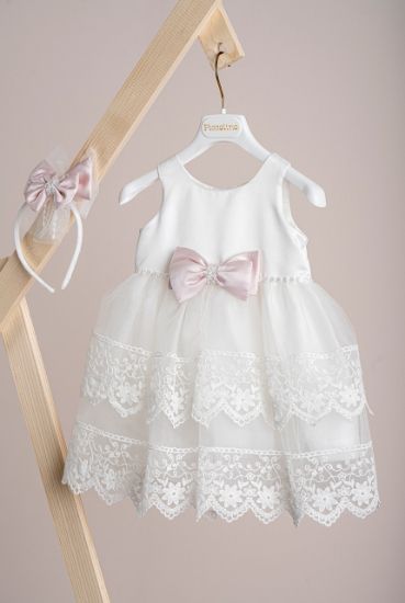 Εικόνα της Βαπτιστικό φόρεμα Piccolino Eva Ivory