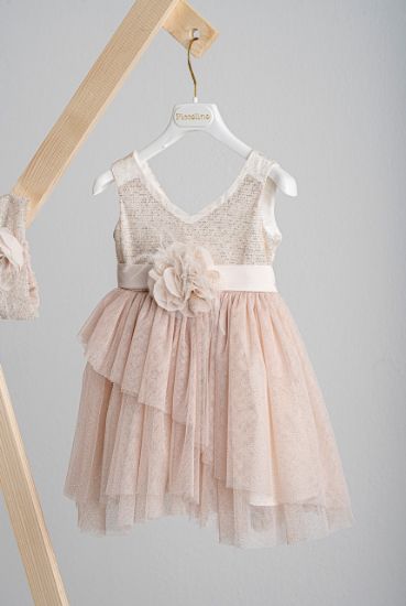 Εικόνα της Βαπτιστικό φόρεμα Piccolino Augusta Champagne