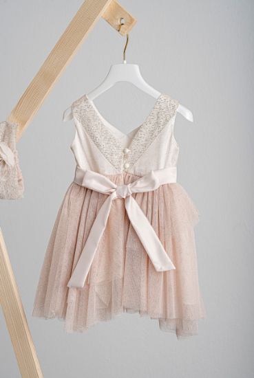 Εικόνα της Βαπτιστικό φόρεμα Piccolino Augusta Champagne