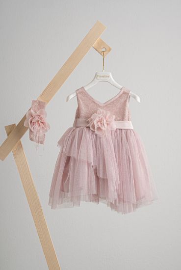 Εικόνα της Βαπτιστικό φόρεμα Piccolino Augusta Pink