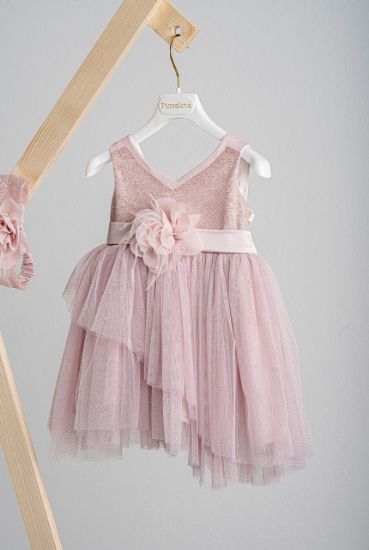 Εικόνα της Βαπτιστικό φόρεμα Piccolino Augusta Pink