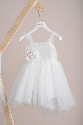 Εικόνα της Βαπτιστικό φόρεμα Piccolino Matylda Ivory 