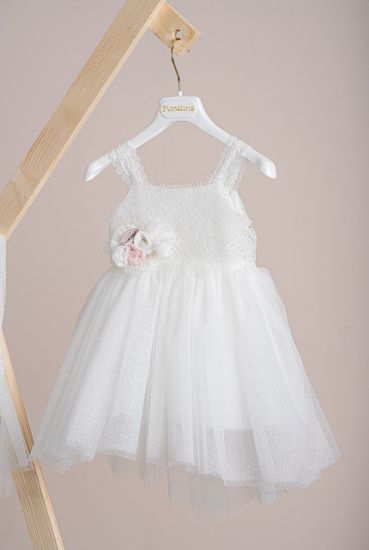 Εικόνα της Βαπτιστικό φόρεμα Piccolino Matylda Ivory 