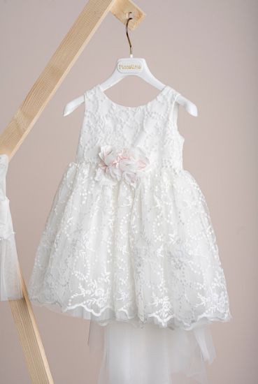 Εικόνα της Βαπτιστικό φόρεμα Piccolino Michele Ivory 