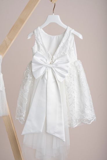 Εικόνα της Βαπτιστικό φόρεμα Piccolino Michele Ivory 