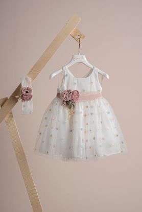 Εικόνα της Βαπτιστικό φόρεμα Piccolino Rebecca Ivory 