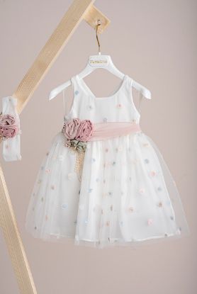 Εικόνα της Βαπτιστικό φόρεμα Piccolino Rebecca Ivory 