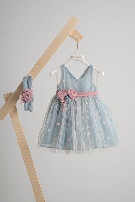 Εικόνα της Βαπτιστικό φόρεμα Piccolino Rebecca Petrol 