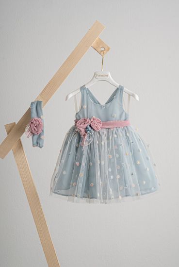 Εικόνα της Βαπτιστικό φόρεμα Piccolino Rebecca Petrol 