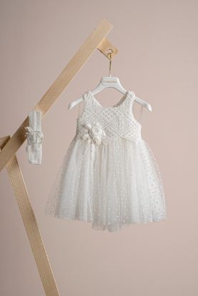 Εικόνα της Βαπτιστικό φόρεμα Piccolino Thea Ivory