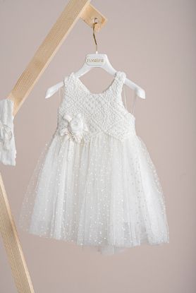 Εικόνα της Βαπτιστικό φόρεμα Piccolino Thea Ivory