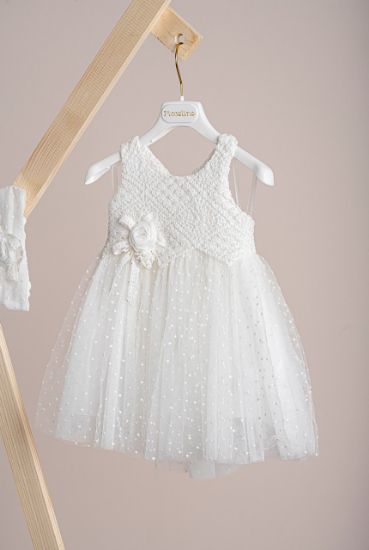 Εικόνα της Βαπτιστικό φόρεμα Piccolino Thea Ivory