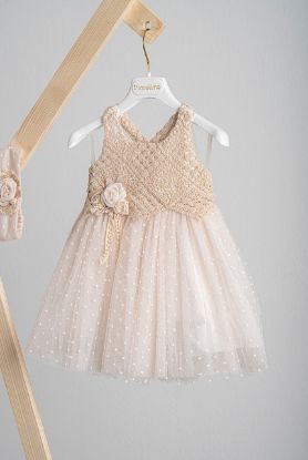 Εικόνα της Βαπτιστικό φόρεμα Piccolino Thea Beige