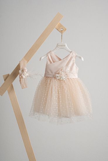 Εικόνα της Βαπτιστικό φόρεμα Piccolino Constance Peach
