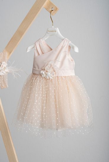 Εικόνα της Βαπτιστικό φόρεμα Piccolino Constance Peach