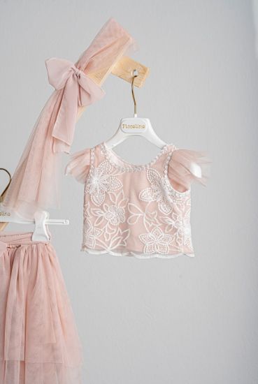 Εικόνα της Βαπτιστικό φόρεμα Piccolino Isabelle Powder