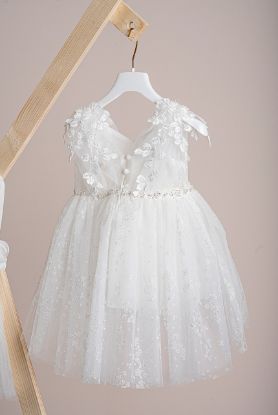 Εικόνα της Βαπτιστικό φόρεμα Piccolino Filomena Ivory