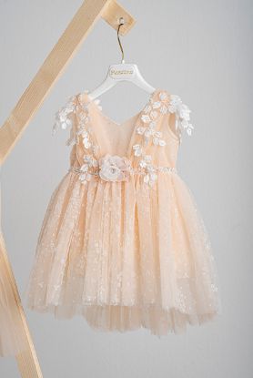 Εικόνα της Βαπτιστικό φόρεμα Piccolino Filomena Salmon