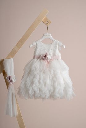 Εικόνα της Βαπτιστικό φόρεμα Piccolino Ornella Ivory