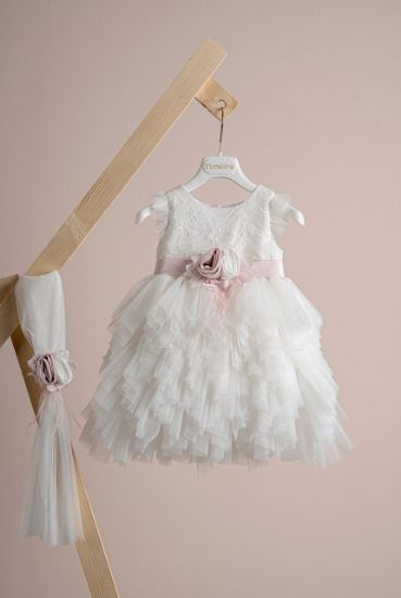 Εικόνα της Βαπτιστικό φόρεμα Piccolino Ornella Ivory