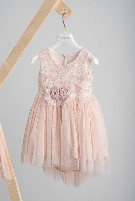 Εικόνα της Βαπτιστικό φόρεμα Piccolino Ursulla Peach