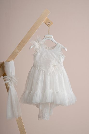 Εικόνα της Βαπτιστικό φόρεμα Piccolino Silvia Ivory