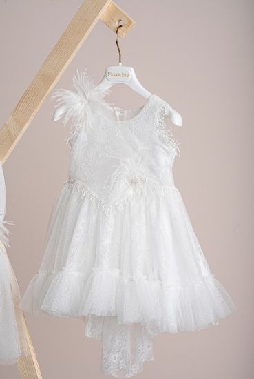 Εικόνα της Βαπτιστικό φόρεμα Piccolino Silvia Ivory