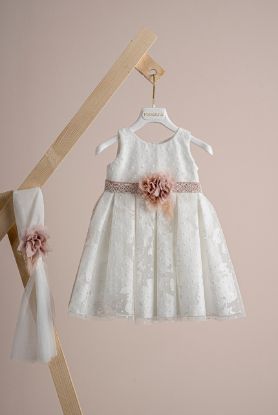 Εικόνα της Βαπτιστικό φόρεμα Piccolino Marilita Ivory