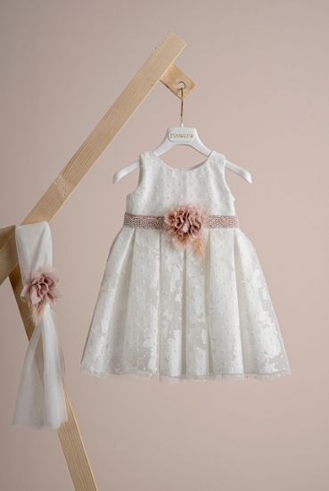 Εικόνα της Βαπτιστικό φόρεμα Piccolino Marilita Ivory