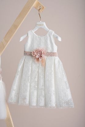 Εικόνα της Βαπτιστικό φόρεμα Piccolino Marilita Ivory
