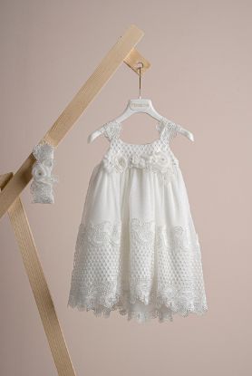 Εικόνα της Βαπτιστικό φόρεμα Piccolino Lora Ivory